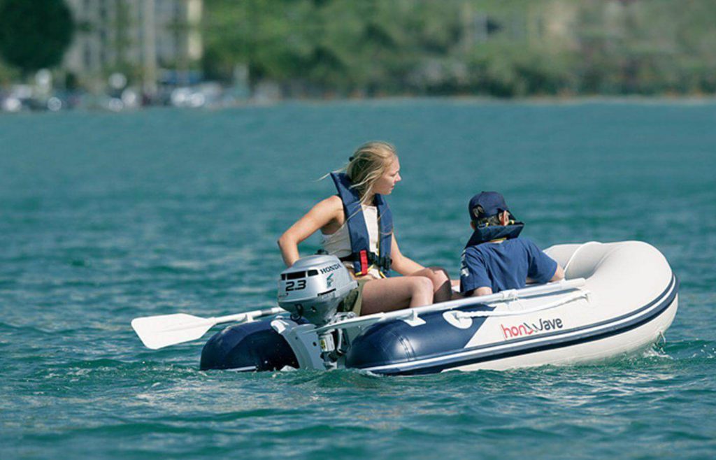 2,5m Schlauchboot T25SE3 Honwave Honda Motorschlauchboot mit LattenBoden  Motor und Zubehör optional aktuelles Modell der 4. Generation max.6PS, Luft- & Schlauchboot